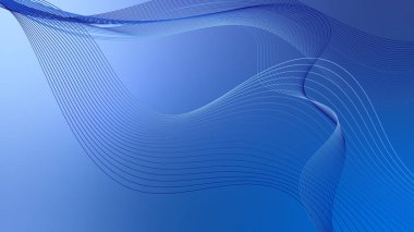 Eğri dalga çizgisine sahip soyut mavi arkaplan
