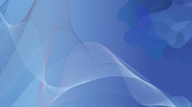 Eğri dalga çizgisine sahip soyut mavi arkaplan