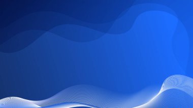 Eğri dalga çizgisine sahip soyut mavi arkaplan