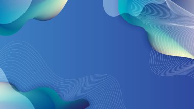 Sunum arkaplanı, sertifika, teknoloji afişi için minimalist kurumsal konsept tasarımı içeren soyut mavi arkaplan