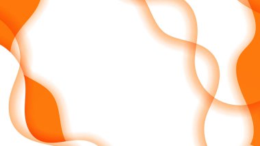 Dalga çizgileri, teknoloji şekilleri, geometrik yaratıcı ve minimum gradyan kavramlara sahip, posterler, afişler ve iniş sayfaları için soyut minimal turuncu arkaplan. Modern turuncu arkaplan
