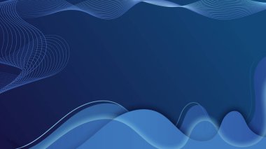 Eğri dalga çizgisine sahip soyut mavi arkaplan
