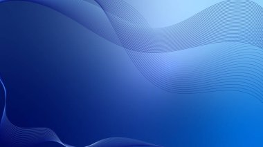 Eğri dalga çizgisine sahip soyut mavi arkaplan