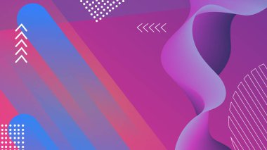 Memphis geometri geçmişi. Renkli şekiller desen, canlı renk dokusu ve soyut vektör arkaplanı soyut renk kalıpları