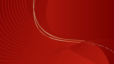 Soyut kırmızı ve altın çizgiler arkaplanı