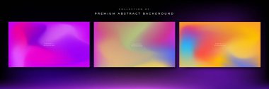 Soyut gradyan sıvı bulanık arkaplan, kumlu doku ve renkli gökkuşağı gradyanı. Sosyal medya için modern duvar kağıdı tasarımı, idol posteri, afiş, broşür.