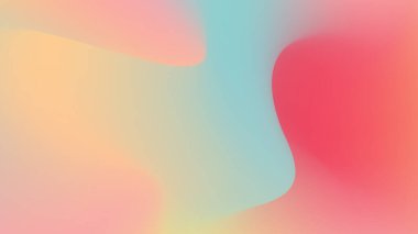 Üç boyutlu görüntüleme ile soyut renkli sıvı bulanık arkaplan. Su yüzeyi. Mavi soyut arka plan. Tasarım için vektör illüstrasyonu. Soyut 3 boyutlu arkaplan. Soyut pastel bulanık gradyan dokusu