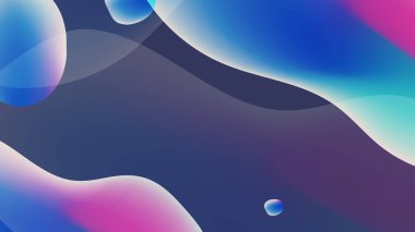 Üç boyutlu görüntüleme ile soyut renkli sıvı bulanık arkaplan. Su yüzeyi. Mavi soyut arka plan. Tasarım için vektör illüstrasyonu. Soyut 3 boyutlu arkaplan. Soyut pastel bulanık gradyan dokusu