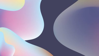 Üç boyutlu görüntüleme ile soyut renkli sıvı bulanık arkaplan. Su yüzeyi. Mavi soyut arka plan. Tasarım için vektör illüstrasyonu. Soyut 3 boyutlu arkaplan. Soyut pastel bulanık gradyan dokusu