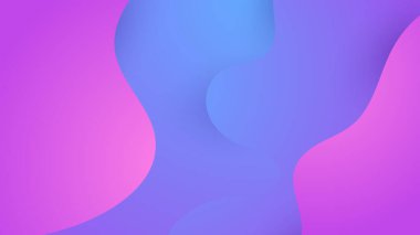 Mavi ve mor menekşe vektör modern ve basit şekilli pankart