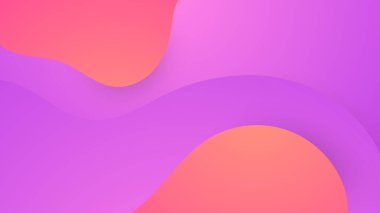 Pembe ve mor menekşe vektör modern ve basit şekilli pankart