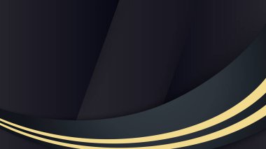 Minimalist şekilli siyah ve altın rengi soyut arkaplan