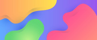 Renkli vektör soyut yaratıcı afiş minimal ve basit moda tarzında