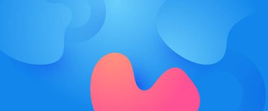 Mavi, pembe dalgalı ve sıvılı basit vektör sancağıName