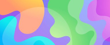 Renkli renkli vektör dalgalı basit minimalist arkaplan tasarımı