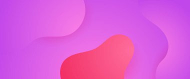 Pembe ve mor menekşe minimalist şekilli basit bir pankart