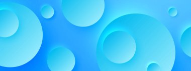 Mavi asgari geometrik şekil soyut pankart