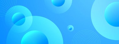 Mavi soyut arkaplan ve parlak geometrik çizgiler. Modern parlak mavi köşegen yuvarlak çizgiler. Gelecekçi teknoloji konsepti. Poster, afiş, broşür, şirket, web sitesi