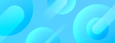 Şekilli mavi soyut pankart