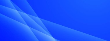 Mavi geometrik soyut arka plan, parlak uzayda dalga dekorasyonuyla örtüşüyor. Pankart, el ilanı, kart veya broşür kapağı için minimalist modern grafik tasarım unsuru kesme biçimi konsepti