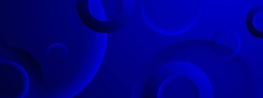 Mavi vektör soyut geometrik şekiller pankart