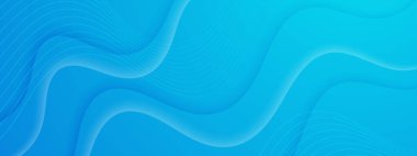 Basit geometrik şekillere sahip mavi vektör soyut afişi