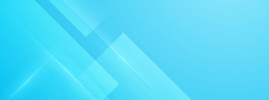 Basit geometrik şekillere sahip mavi vektör soyut afişi