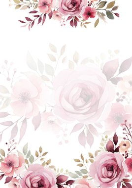 Pembe ve mor menekşe modayı modern vektör tasarımı çerçevesi