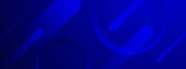 Синий Вектор Абстрактного Баннера Простыми Геометрическими Формами — стоковый вектор