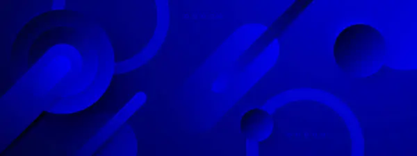 Синий Вектор Современного Абстрактного Баннера Формами — стоковый вектор
