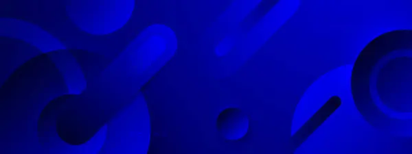 Синий Вектор Минималистский Простой Абстрактный Геометрический Баннер — стоковый вектор