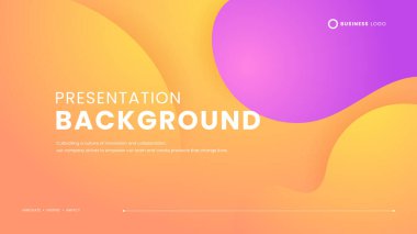 Turuncu sarı ve mor menekşe vektör modern soyut basit arkaplan dalga ve sıvı elementler vektör çizimi