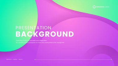 Soyut şekilli yeşil ve mor menekşe vektör arkaplanı