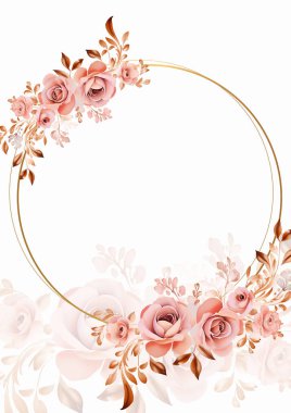 Pembe ve beyaz, çiçekli suluboya arkaplan.