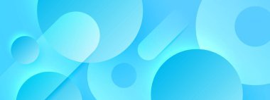 Mavi vektör gradyan soyut pankart tasarımı