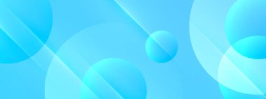 Basit geometrik şekillere sahip mavi vektör soyut afişi