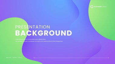 Yeşil ve mor menekşe minimalist şekilli basit arkaplan