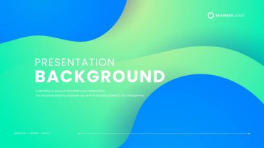 Mavi ve yeşil vektör asgari ve basit moda tarzında soyut yaratıcı arkaplan