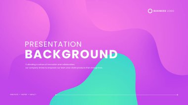 Yeşil ve mor menekşe vektör dalgalı ve sıvı basit arka plan modern tasarım