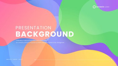 Soyut şekilli renkli basit vektör arkaplanı