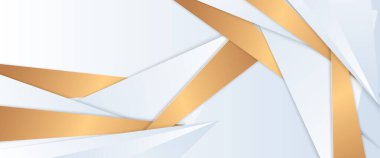 Beyaz ve altın vektör minimalist basit soyut geometrik arkaplan Minimalist modern grafik tasarım element kesme biçimi konsepti afiş, el ilanı, kart veya broşür kapağı için