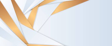 Beyaz ve altın vektör minimalist basit soyut geometrik arkaplan Minimalist modern grafik tasarım element kesme biçimi konsepti afiş, el ilanı, kart veya broşür kapağı için