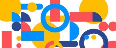 Renkli renkli vektör düz mozaik pankartlar Duvar kağıdı, iş yeri, şirket, kurum, parti, festival, seminer ve konuşmalar için uygun