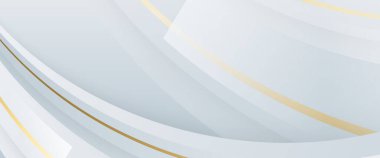 Beyaz ve altın vektör soyut geometrik şekil modern arkaplan