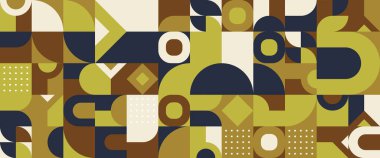 Renkli renkli vektör soyut afişleri mozaik geometrik tasarım Minimalist modern grafik tasarım unsuru mozaik tasarım konsepti afiş, el ilanı, kart veya broşür kapağı