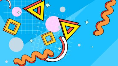 Renkli renkli vektör nostaljik 90 'ın arka planı. Retro, hippi, trippy, vintage, retro, business, party, festival, old poster ve çağdaş konuşmalar için uygun.