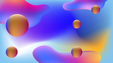 Bulanık 3D neon pembe ve koyu mavi siber punk soyut arka plan. Broşür, poster, afiş, el ilanı ve kart için pürüzsüz bir arka plan şablonu. Vektör illüstrasyonu.