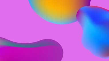 Bulanık 3D neon pembe ve koyu mavi siber punk soyut arka plan. Broşür, poster, afiş, el ilanı ve kart için pürüzsüz bir arka plan şablonu. Vektör illüstrasyonu.