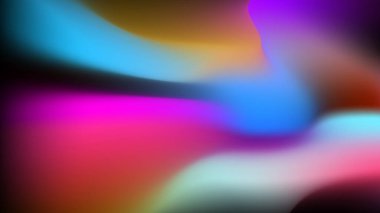 Bulanık 3D neon pembe ve koyu mavi siber punk soyut arka plan. Broşür, poster, afiş, el ilanı ve kart için pürüzsüz bir arka plan şablonu. Vektör illüstrasyonu.