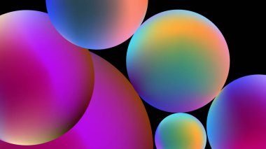 Bulanık 3D neon pembe ve koyu mavi siber punk soyut arka plan. Broşür, poster, afiş, el ilanı ve kart için pürüzsüz bir arka plan şablonu. Vektör illüstrasyonu.